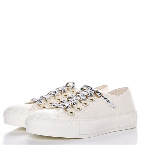 christian dior white canvas sneakers.